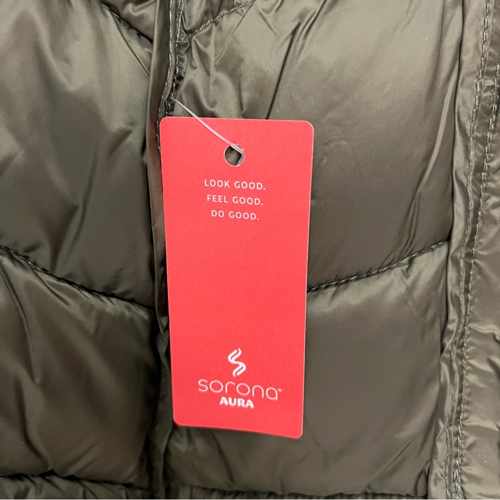 NWT CHARTER CLUB Women's Packable Hooded Puffer Coat-Olive Green - Picture 12 of 15